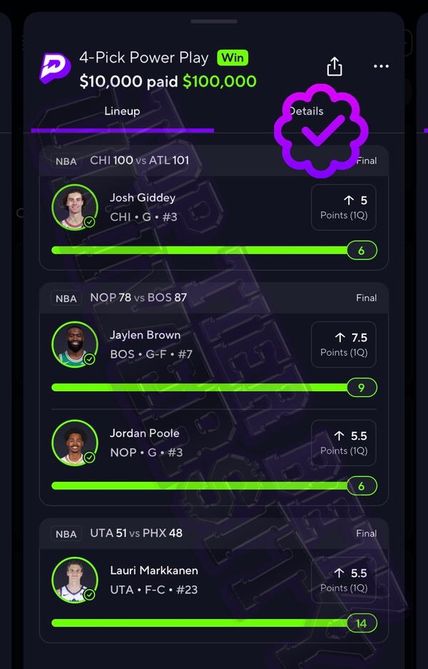 Verified $100K cashed slip 4