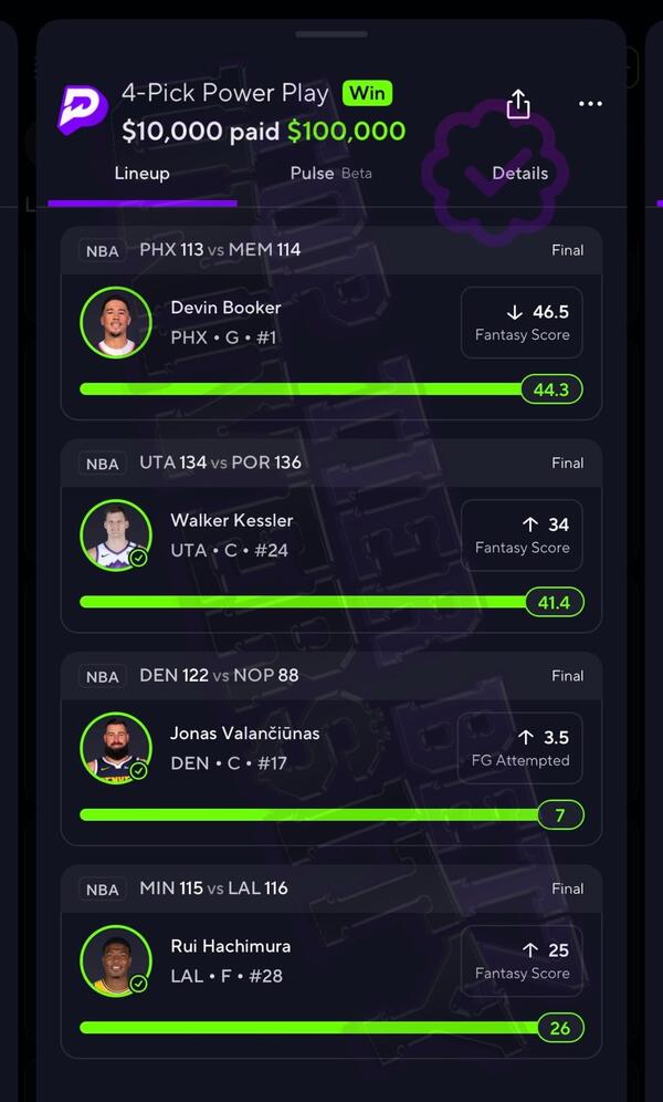 Verified $100K cashed slip 5