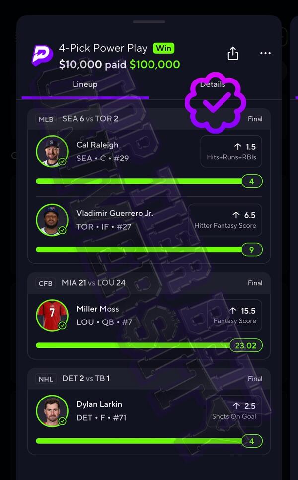 Verified $100K cashed slip 6